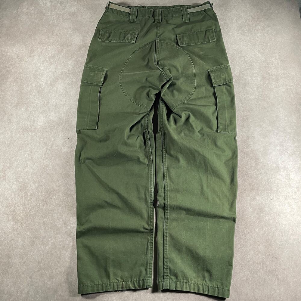 Tru-Spec Military Cargo Pants 32W Men Olive Green Cotton Button Fly Medium 32x31